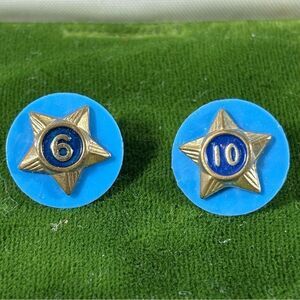 2 Vintage SERVICE STAR Boy Scout Year PINS BSA‎ Uniform Sash Badge 6 10